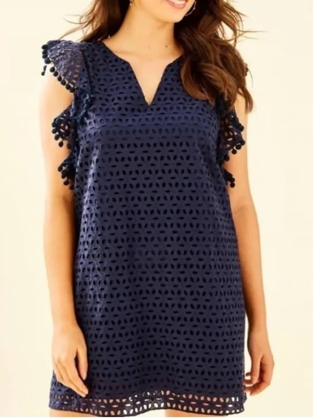 Lilly Pulitzer navy eyelet dress size extra small